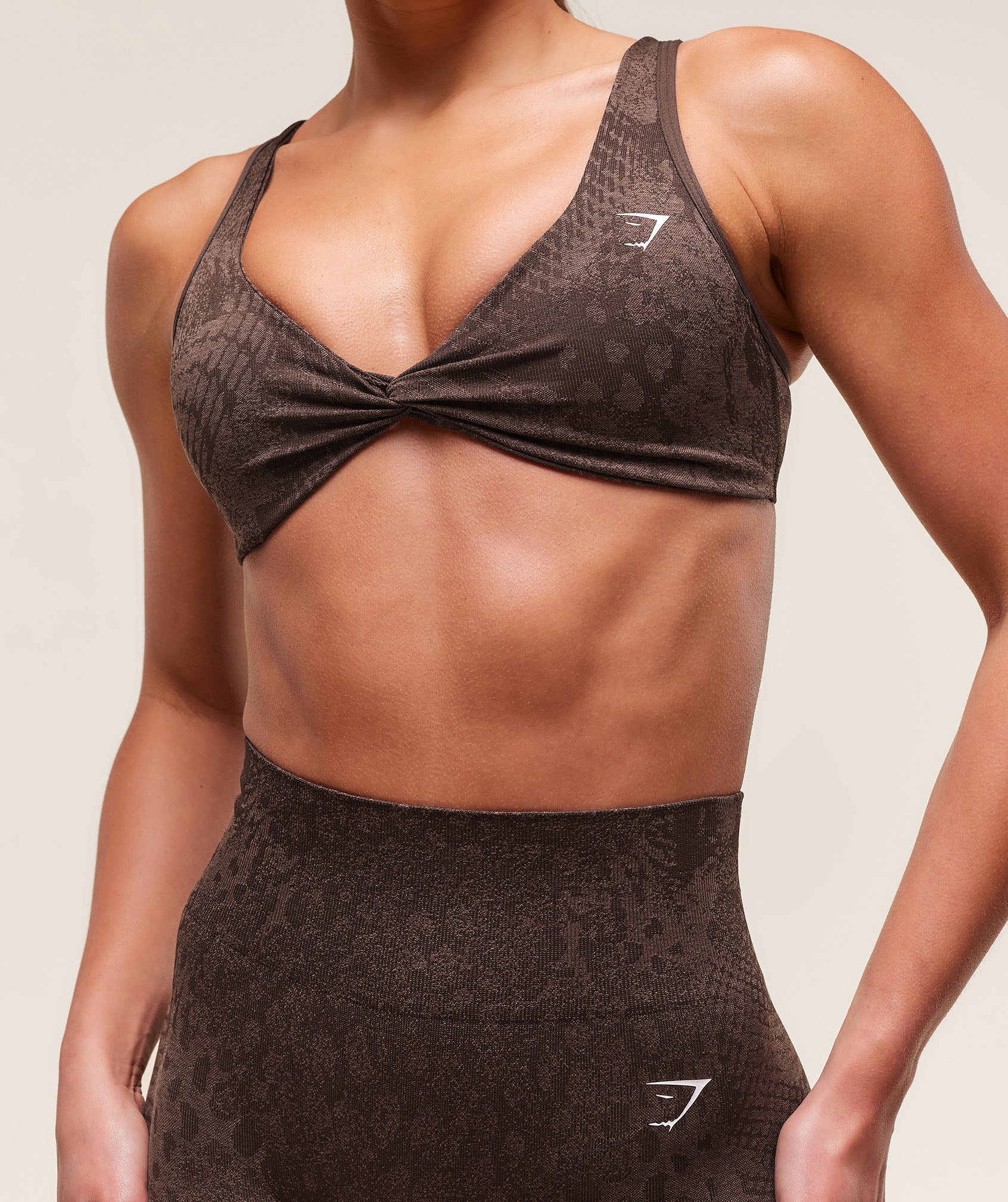 Adapt X Whitney Animal Seamless Twist Front Bra