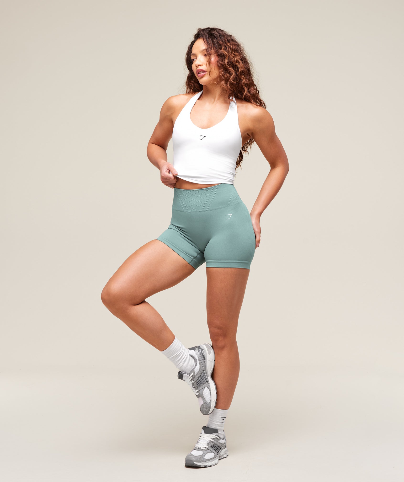 Halter Neck Cami With Shelf